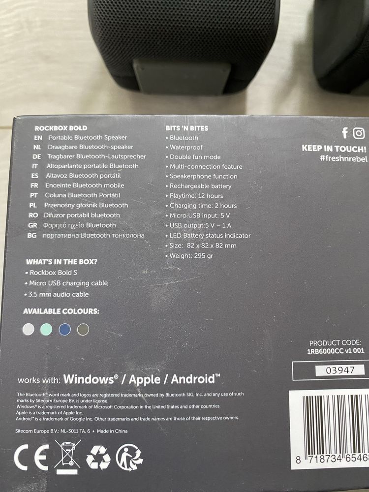2 Głośnik Bluetooth Fresh 'n Rebel Rockbox Bold S