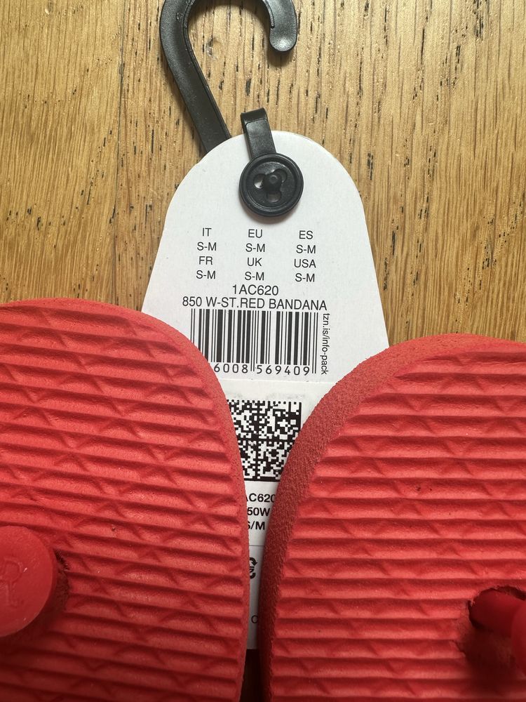 Klapki damskie japonki tezenis s-m czerwone