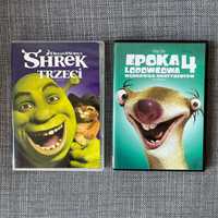 Płyty DVD Shrek + Epoka Lodowcowa