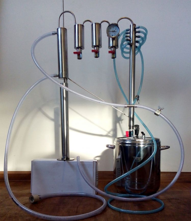 Destylator 15 L 3 Odstojnik 5 Palców Filtr Węglowy