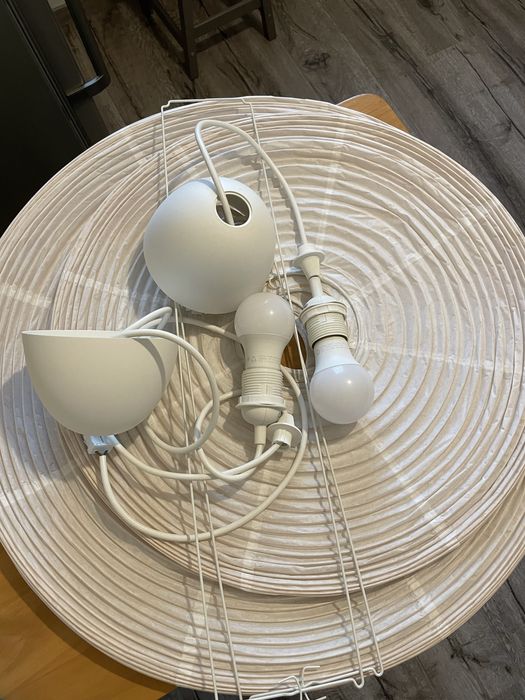 1 lampa papierowa ikea z zarowka 1 szt 50 cm