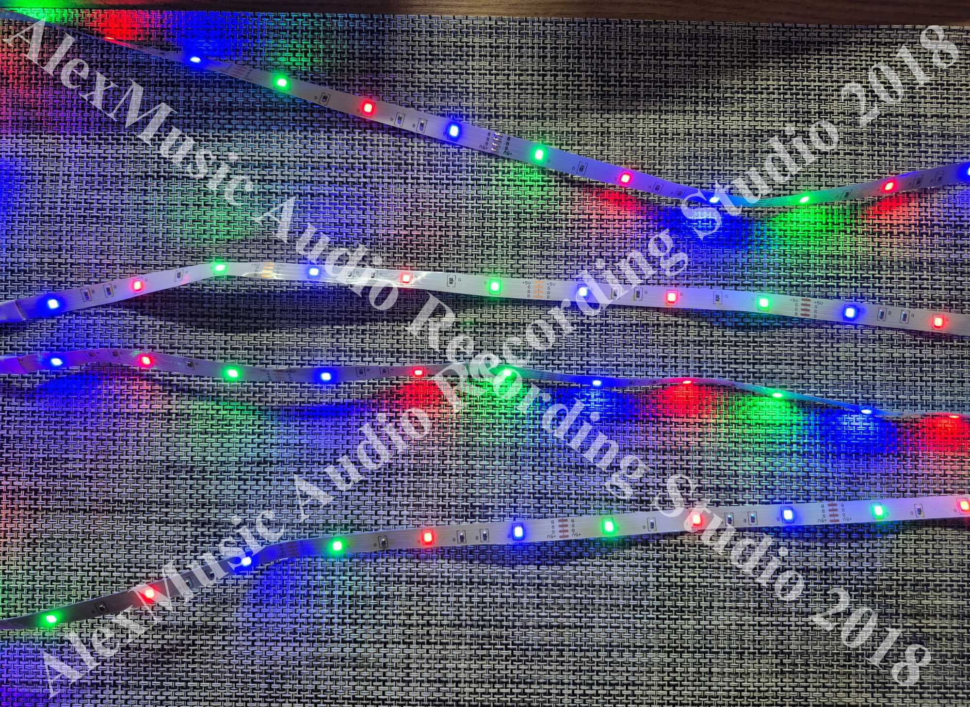 Светодиодная LED лента RGB 2835/5V, 2 по 10 метров с пультом