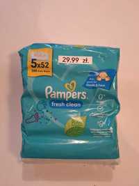 Chusteczki nawilżające Pampers fresh clean 5x52 szt z Niemiec, Bielsko