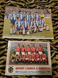 Postais do Benfica e Porto: epoca 84