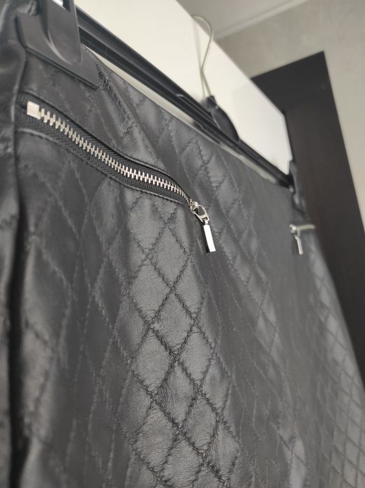 Шкіряна міні спідниця