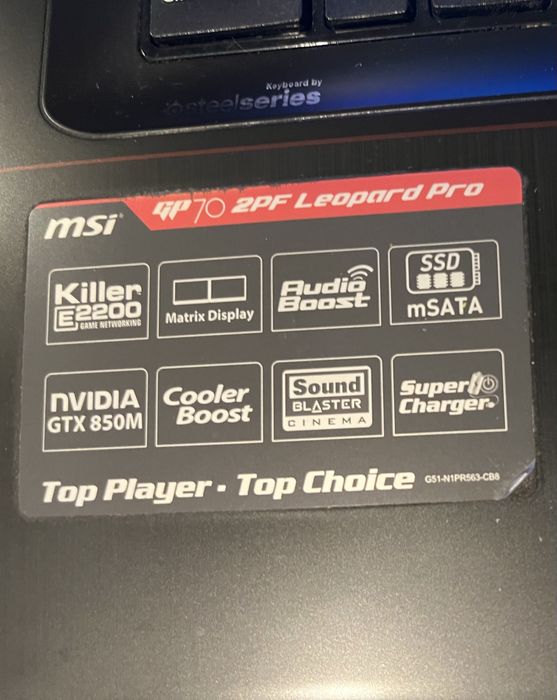 Msi gp70 2pf leopard pro