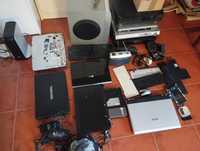 Vendo lote de equipamentos eletrónicos, cabos, portáteis