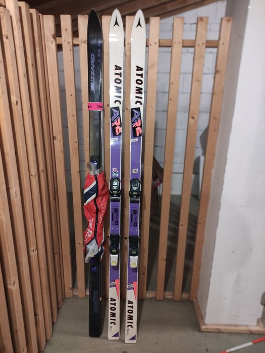 Лыжи горные спортивные разные