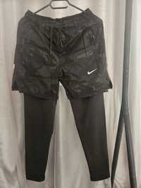 Nike camo spodnie legginsy długie S XXL męskie sportowe siłownia