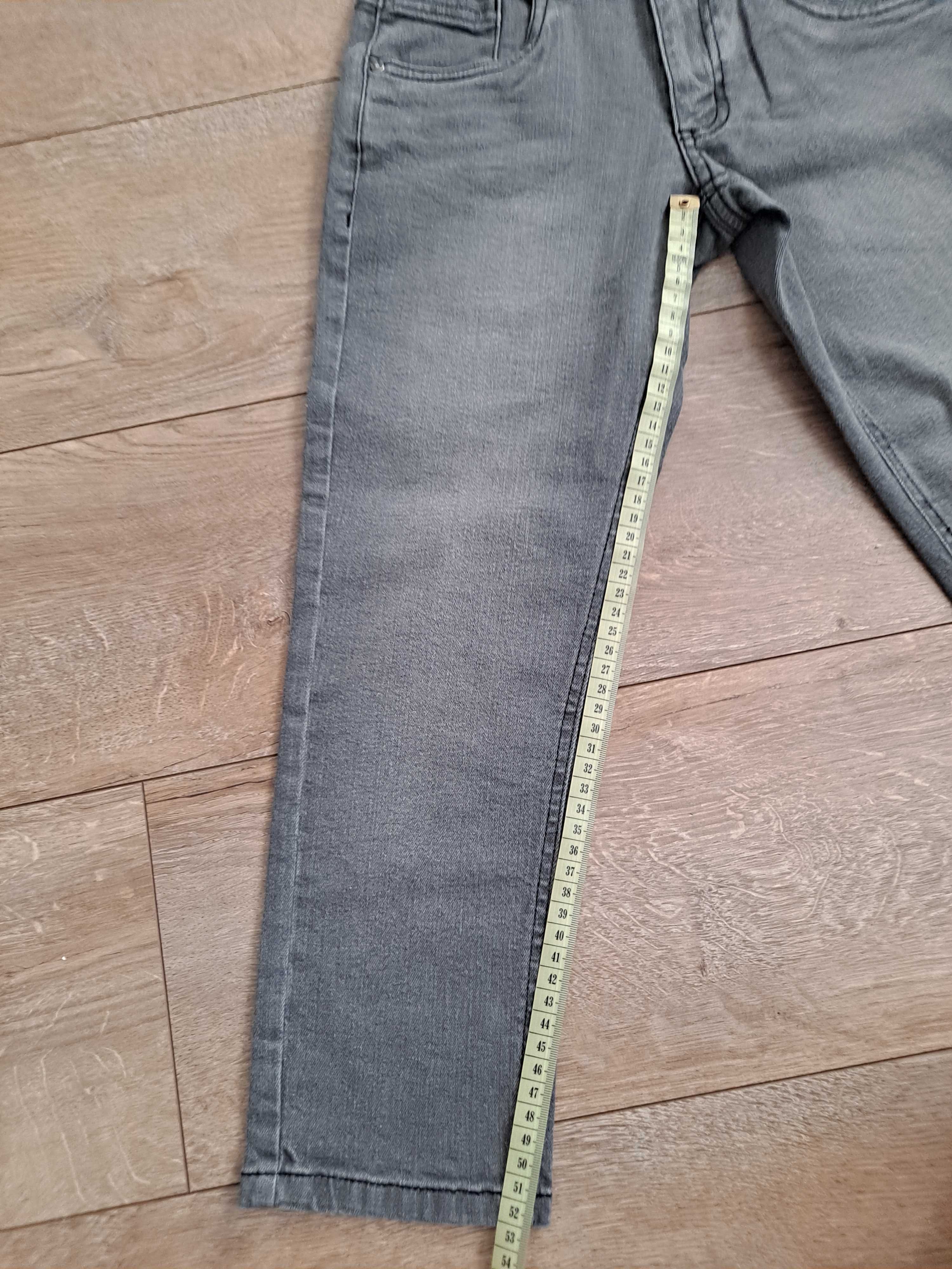 Spodnie szare jeansowe r. 122-128