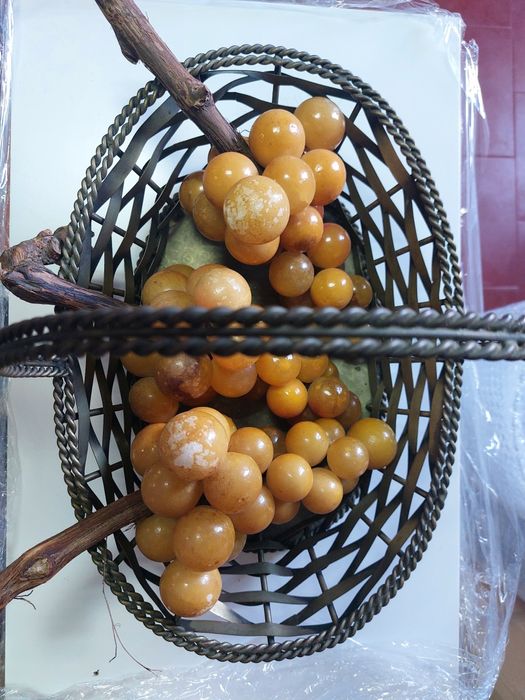 Cesta decorativa em estanho de fruteira