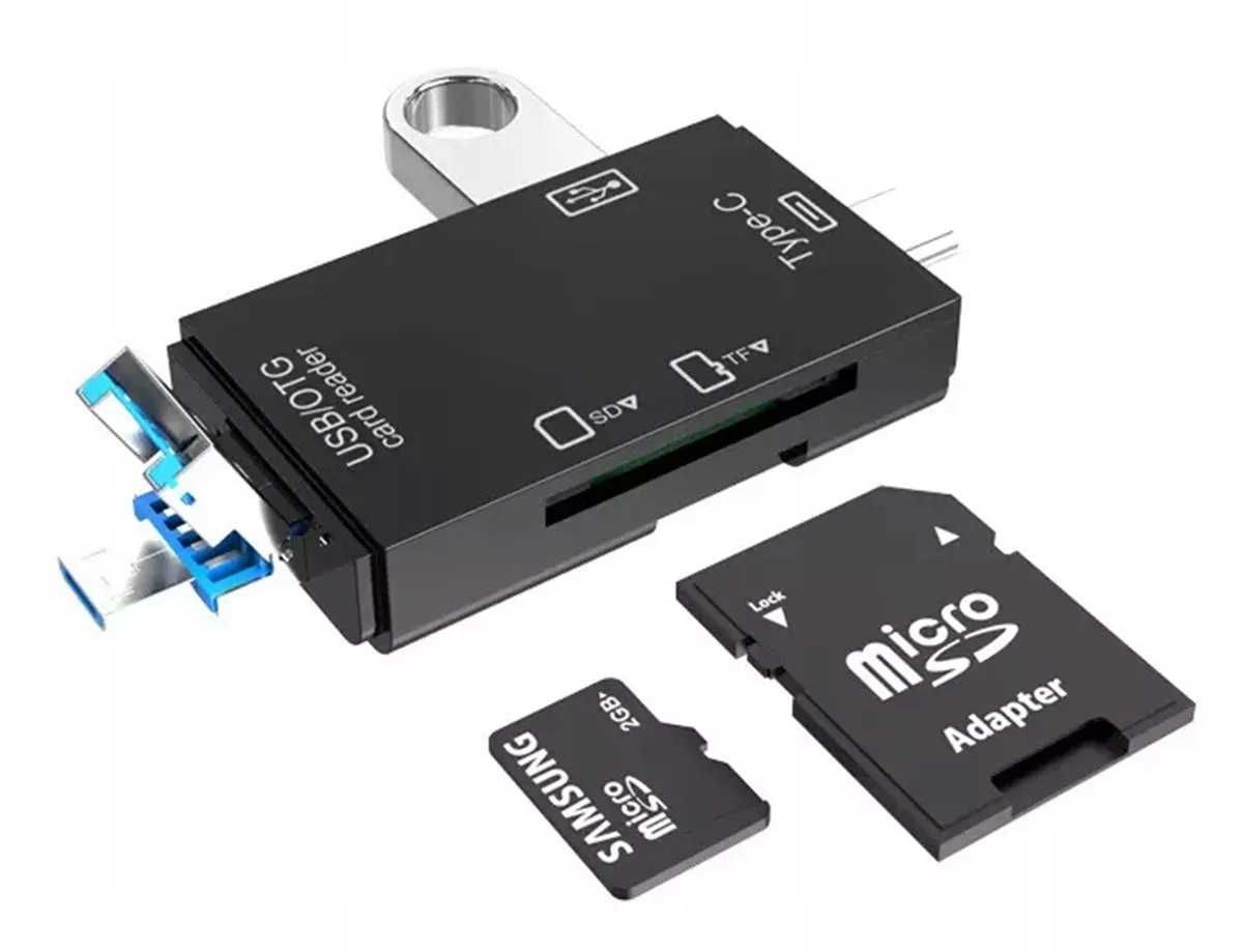 Czytnik kart 5w1 SD USB MICRO