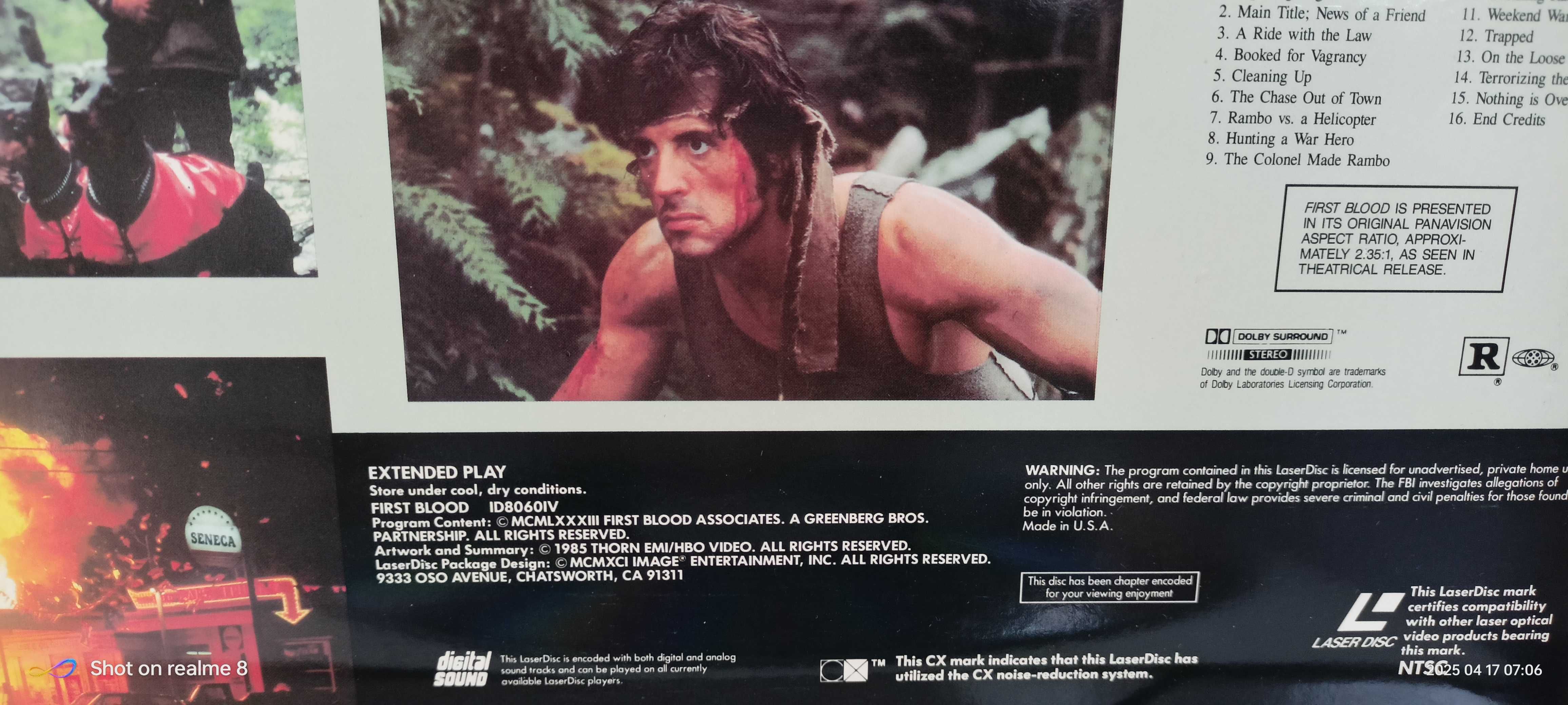 Laserdisc -RAMBO 1- NTSC