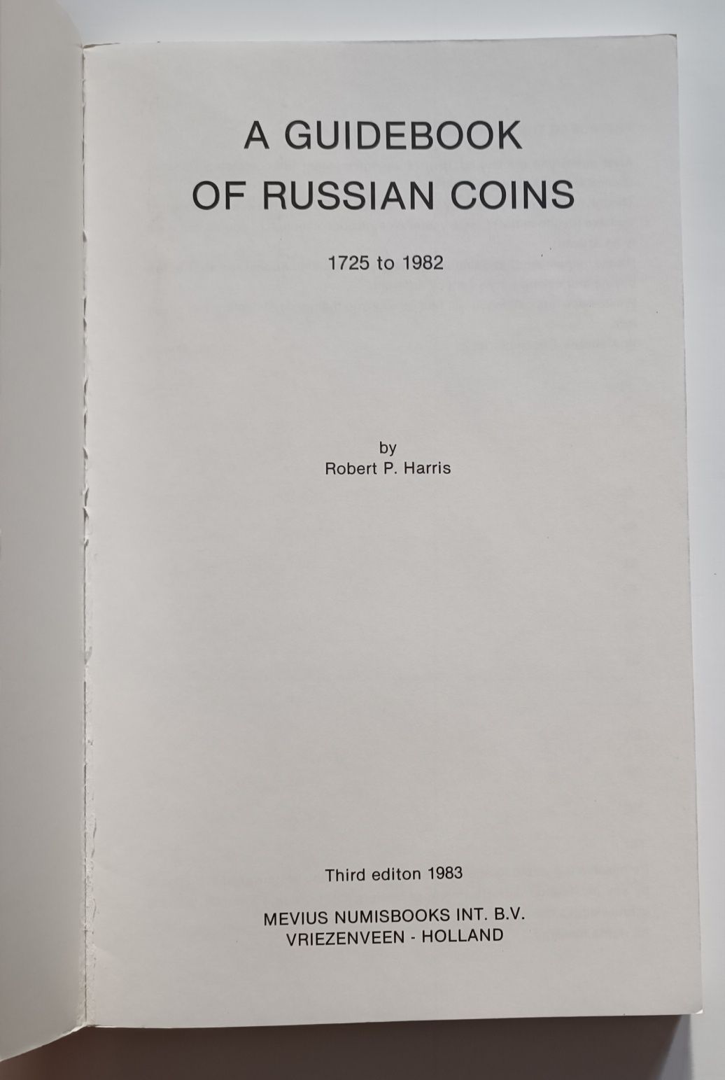 Katalog monet rosyjskich A Guide Book of Russian Coins R.P. Harris 172