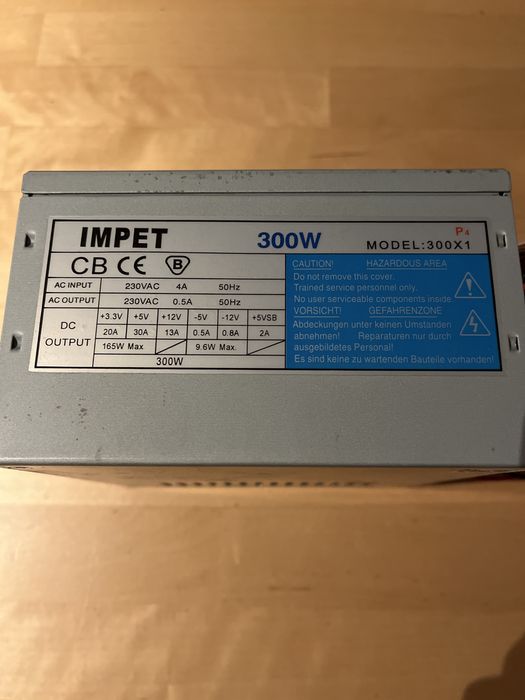Zasilacz PC IMPET 300W. Model 300X1