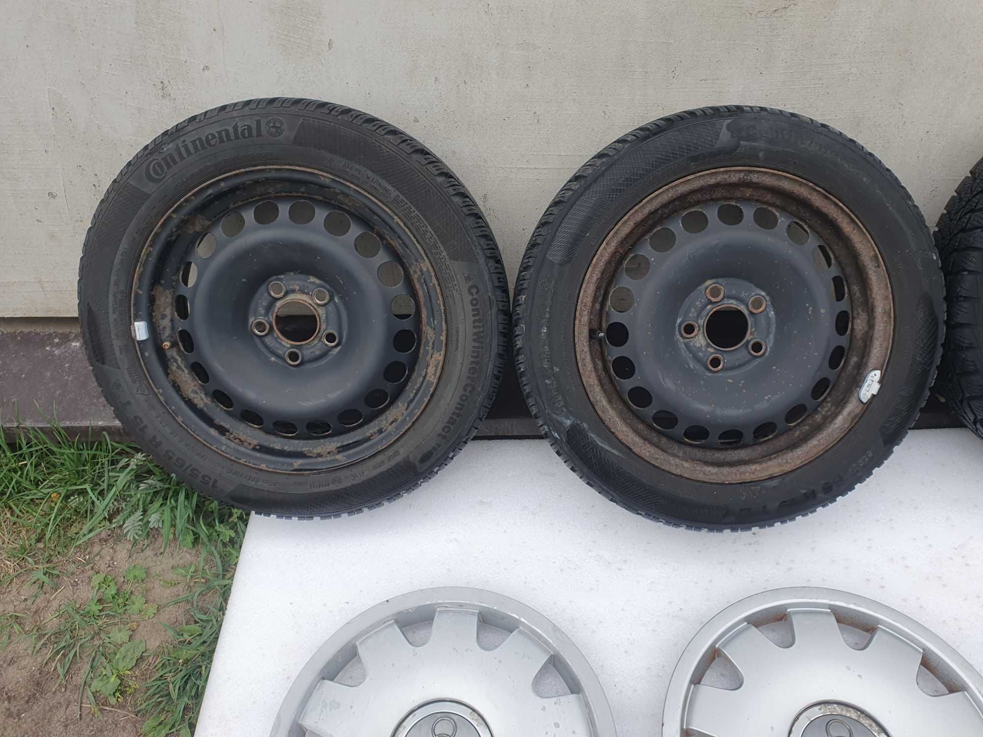Koła opony felgi kołpaki Audi a2 15 cali opony 155/65/15 komplet