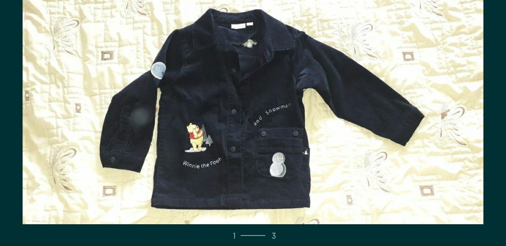 Sztruksowa marynarka Disney Kubuś Puchatek 18-24 bluza 1,5-2 lat 86-92
