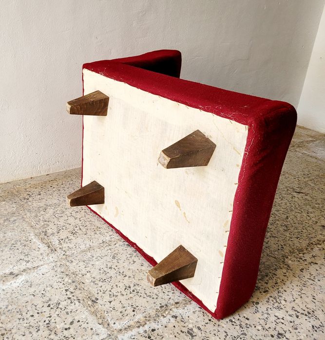 Poltrona Vintage Slipper Chair | Design Mid-Century | Vermelho