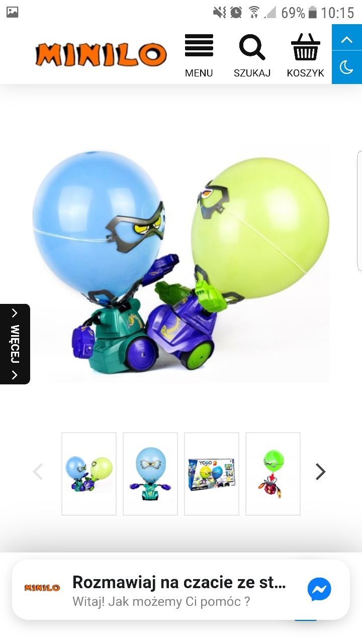 Dumel Silverlit Walczące roboty robo combat ballon balony