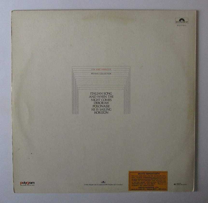 JON AND VANGELIS - Private Collection (LP)