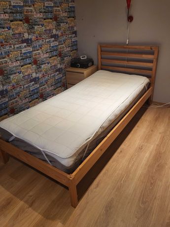 Rama łóżka TARVA IKEA 90x200 + materac