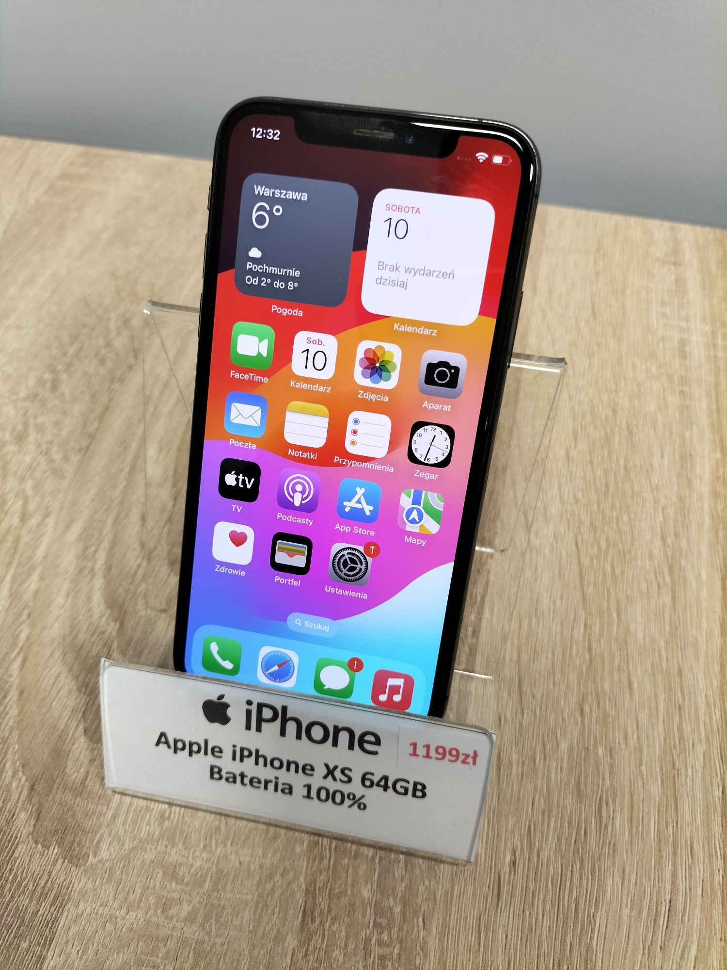 iPhone XS 64GB Bat.100%. szary idealny SLKEP GWARANCJA