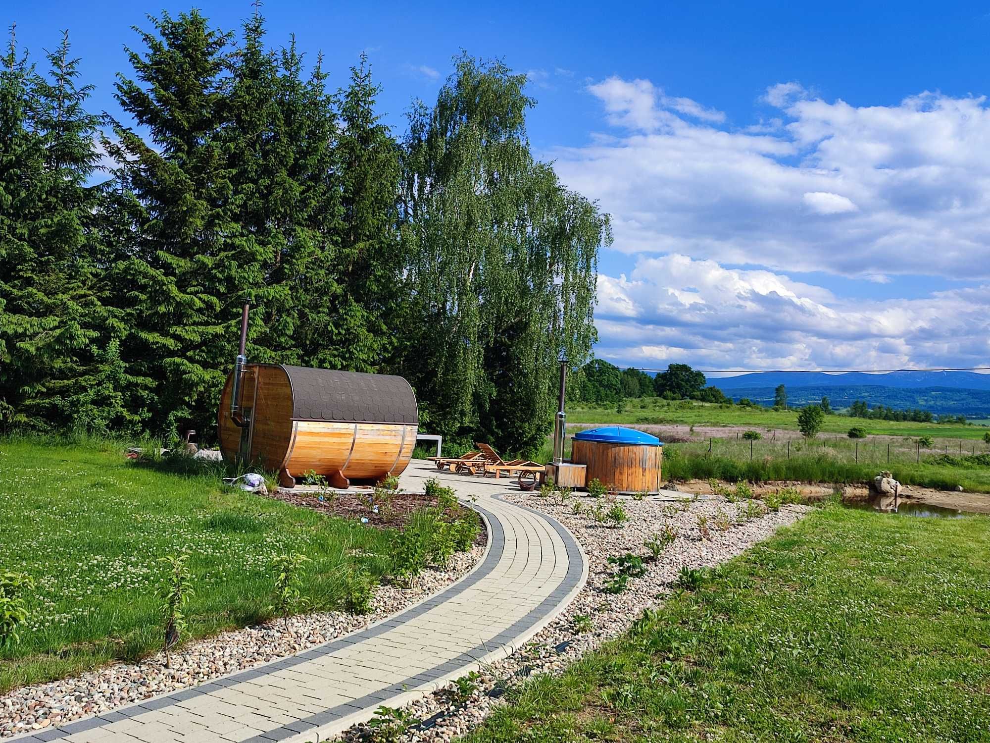 Noclegi, Domek z jacuzzi z widokiem na góry, Izery, Karkonosze