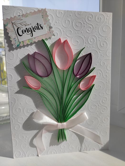 Открытки ручной работы в технике квиллинг.