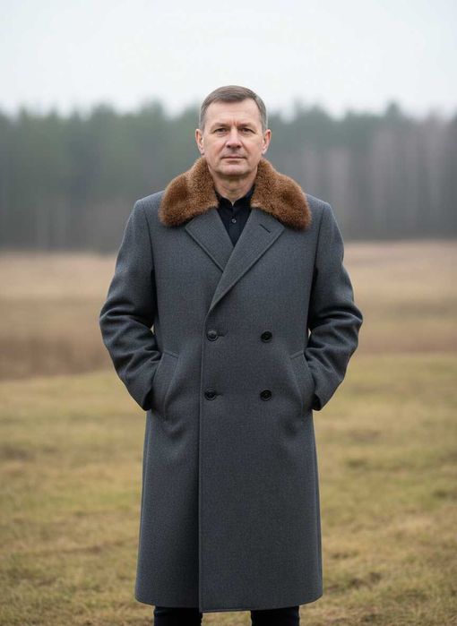 Niepowtarzalne futro męskie XL od spodu wyściełane norkami z ogonkami