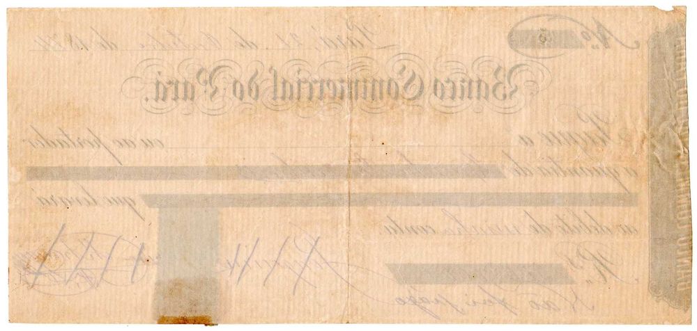VERY RARE 'CARECA' Bank Check - Without Coverage - Brazil, 1874!!!64173591958658121