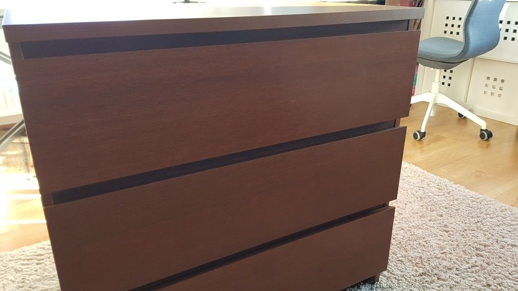 Komoda ikea malm brązowa stan bdb