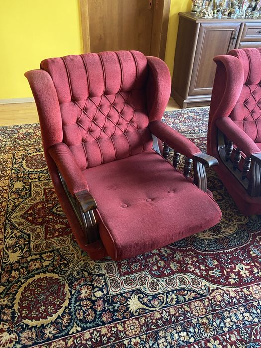 Komplet wypoczynkowy z czasów PRL kanapa + fotele