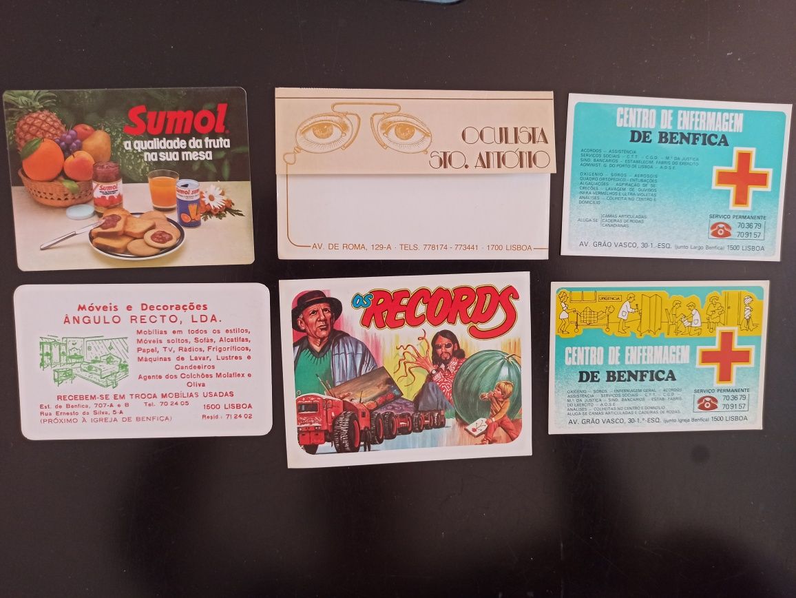 Calendários década 1980