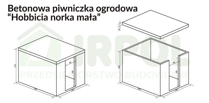 Piwniczka ogrodowa mała, spiżarka, ziemianka, piwnica, schron Warszawa