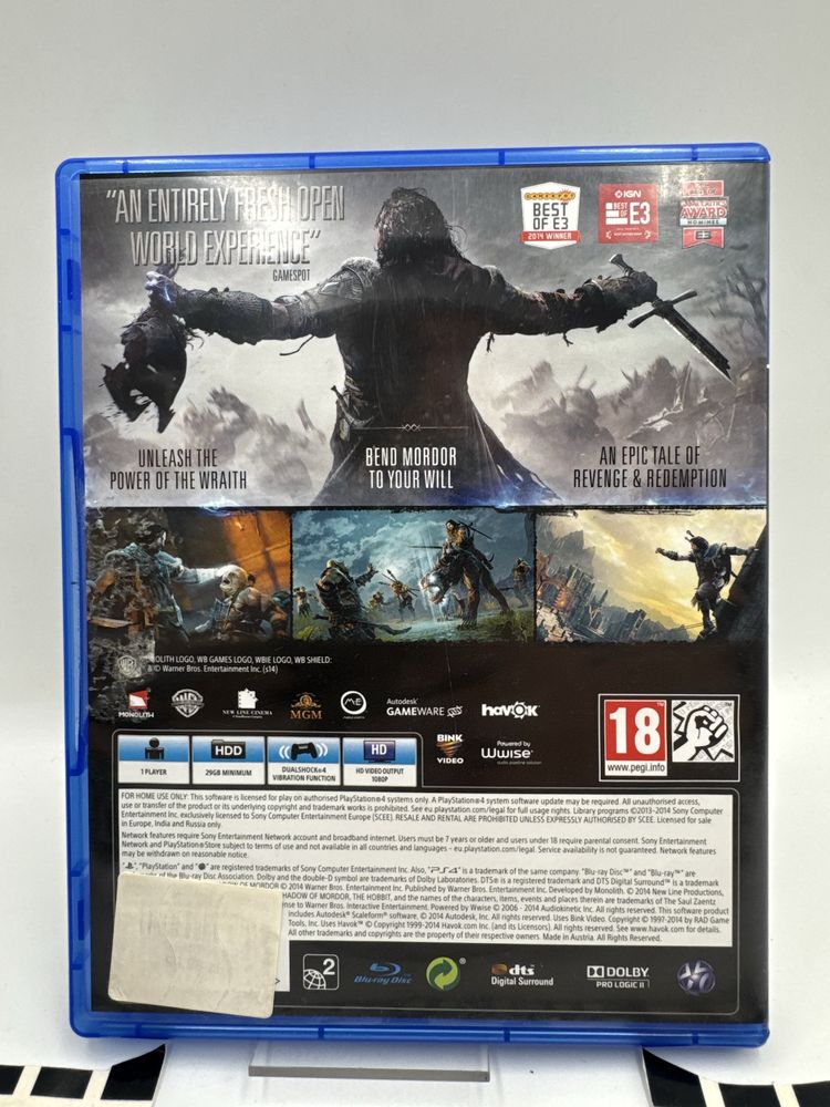Shadow of Mordor Ps4 Gwarancja