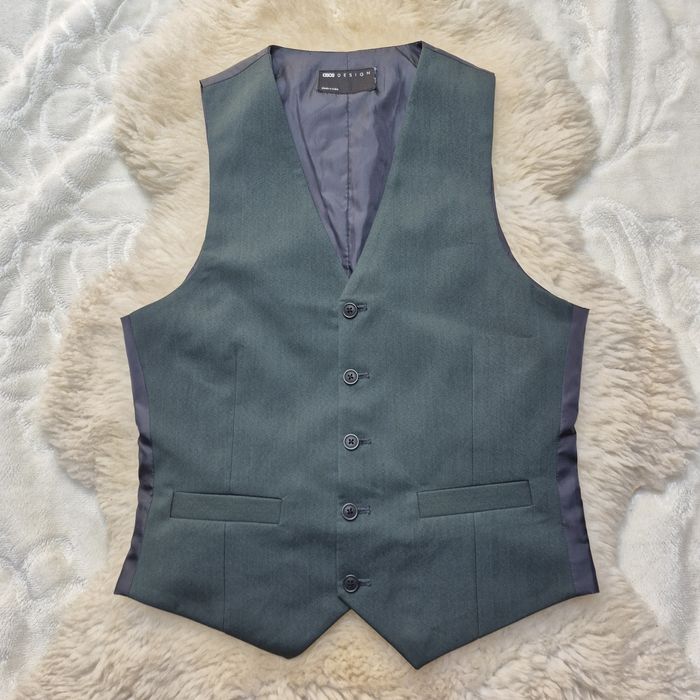 Kamizelka garniturowa S Ciemna Ziele Asos Design n
