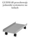 Półka na kółkach pod komputer stacjonarny ikea gudmar