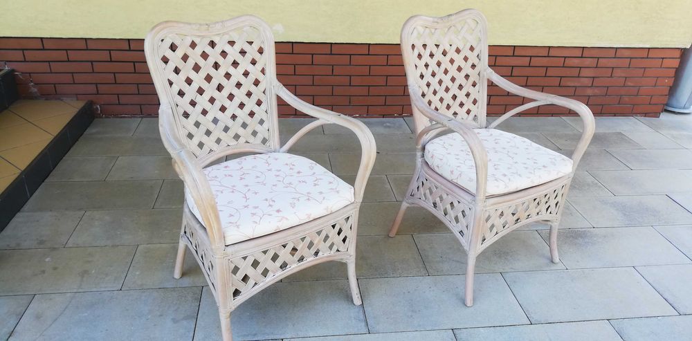 fotel bujany wypoczynek rattanowy bambusowy bujak relaks krzesło