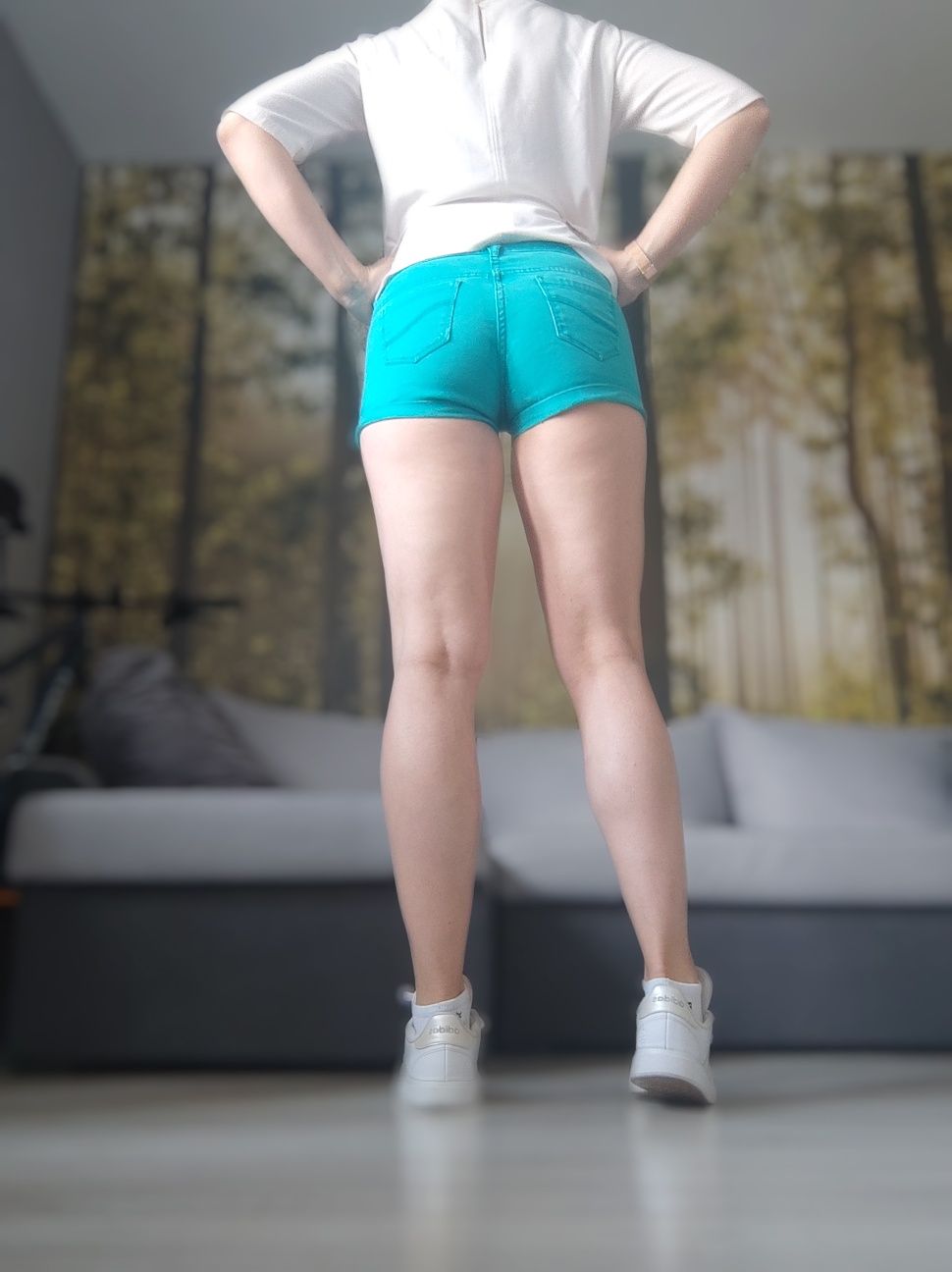 Szorty jeansowe zielone
