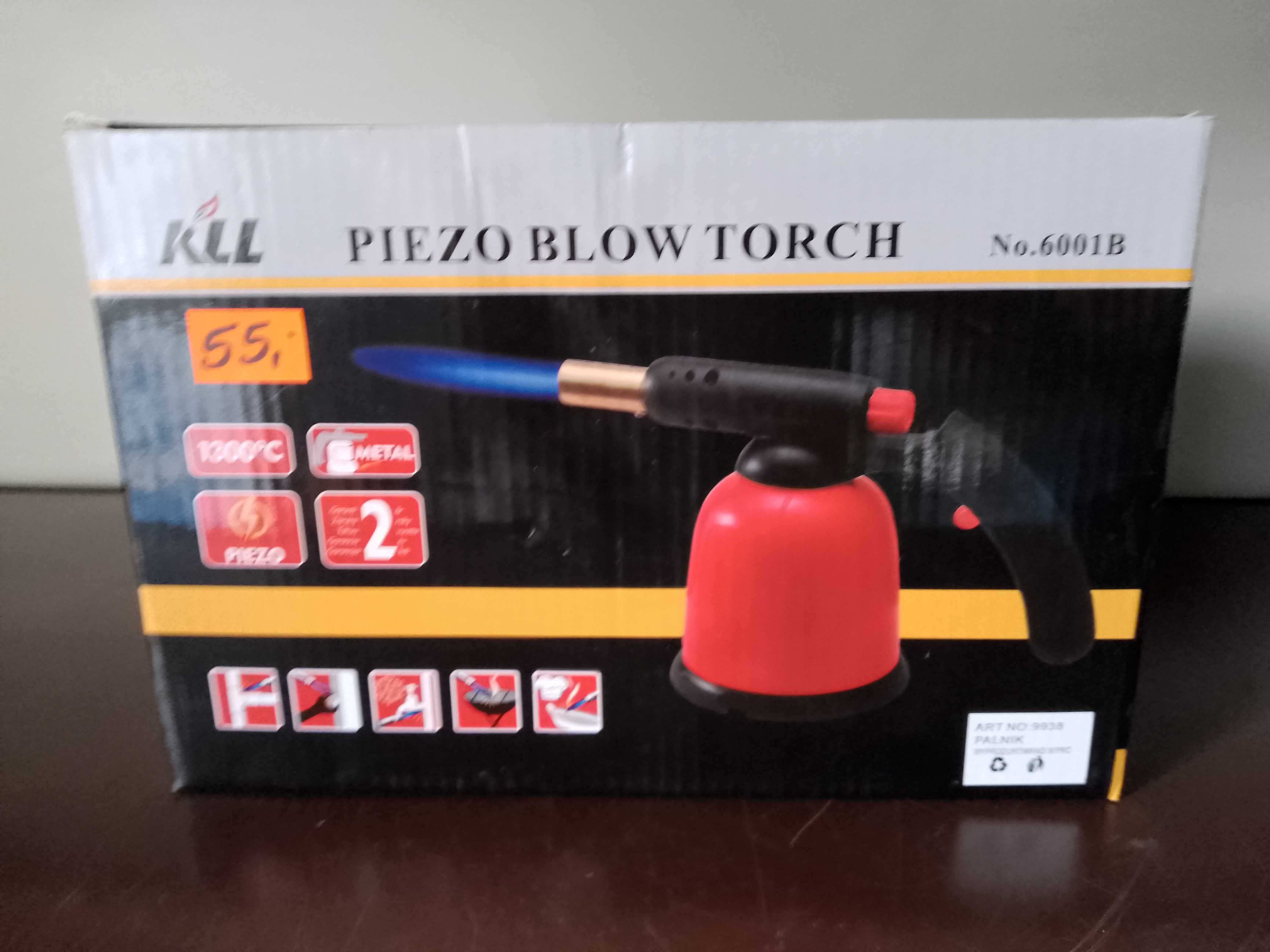 Palnik gazowy lutowniczy piezo gaz na kartusze 190g lampa lutownicza