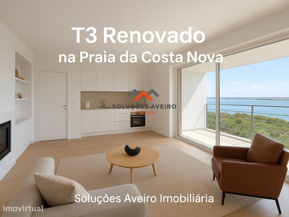 Apartamento T3 Praia da Costa Nova - Vista Ria!