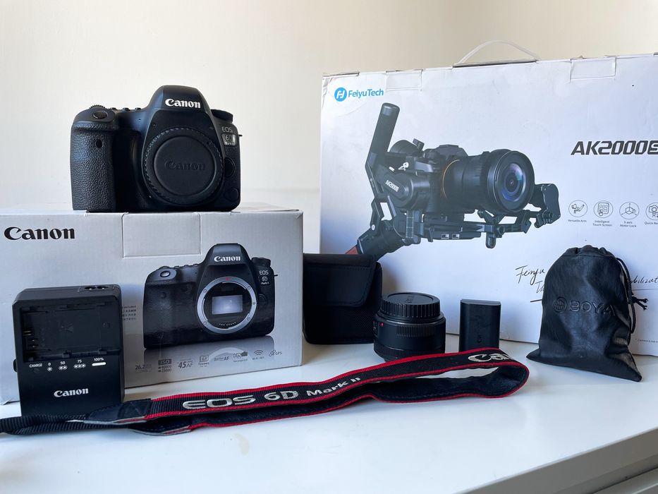 Canon 6D Mark ll +obiektyw 50mm +Gimbal