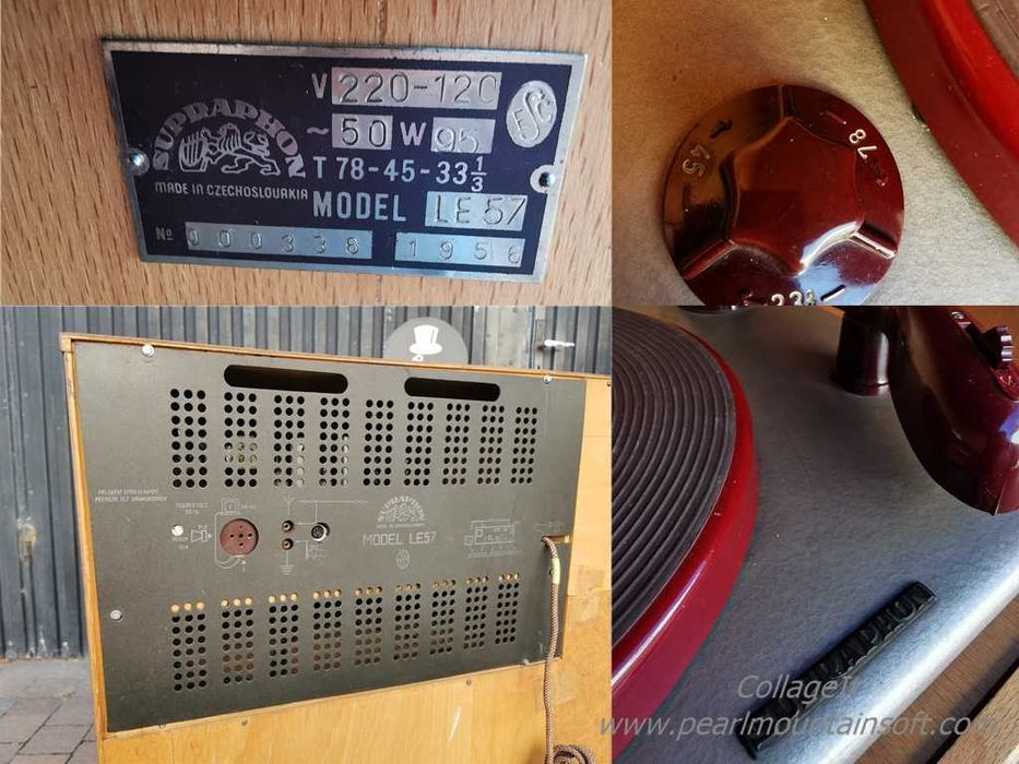 Radio- gramofon SUPRAPHON LE57, Czechosłowacja '50, Prl, RETRO