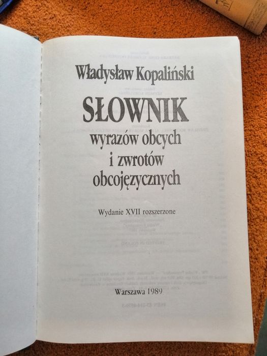 Słownik wyrazów obcych sztywna oprawa W. Kopaliński