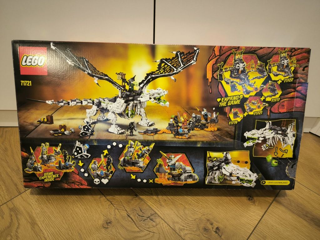 LEGO 71721 Ninjago smok szkieletowego czarnownika nowy niekompletny