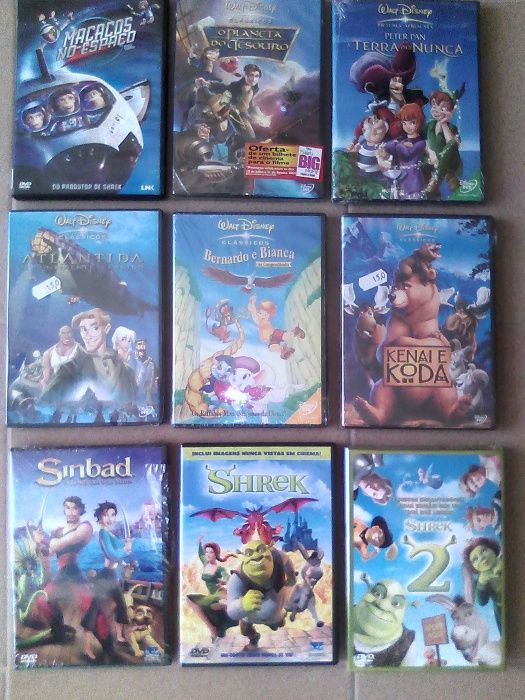 9 dvd's impecáveis + banda desenhada