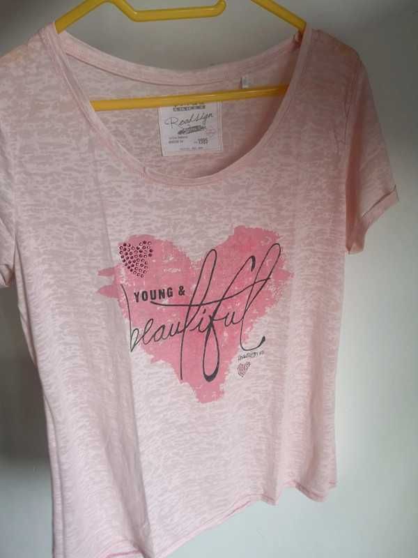 Roadsign t-shirt serce różowy r. XL