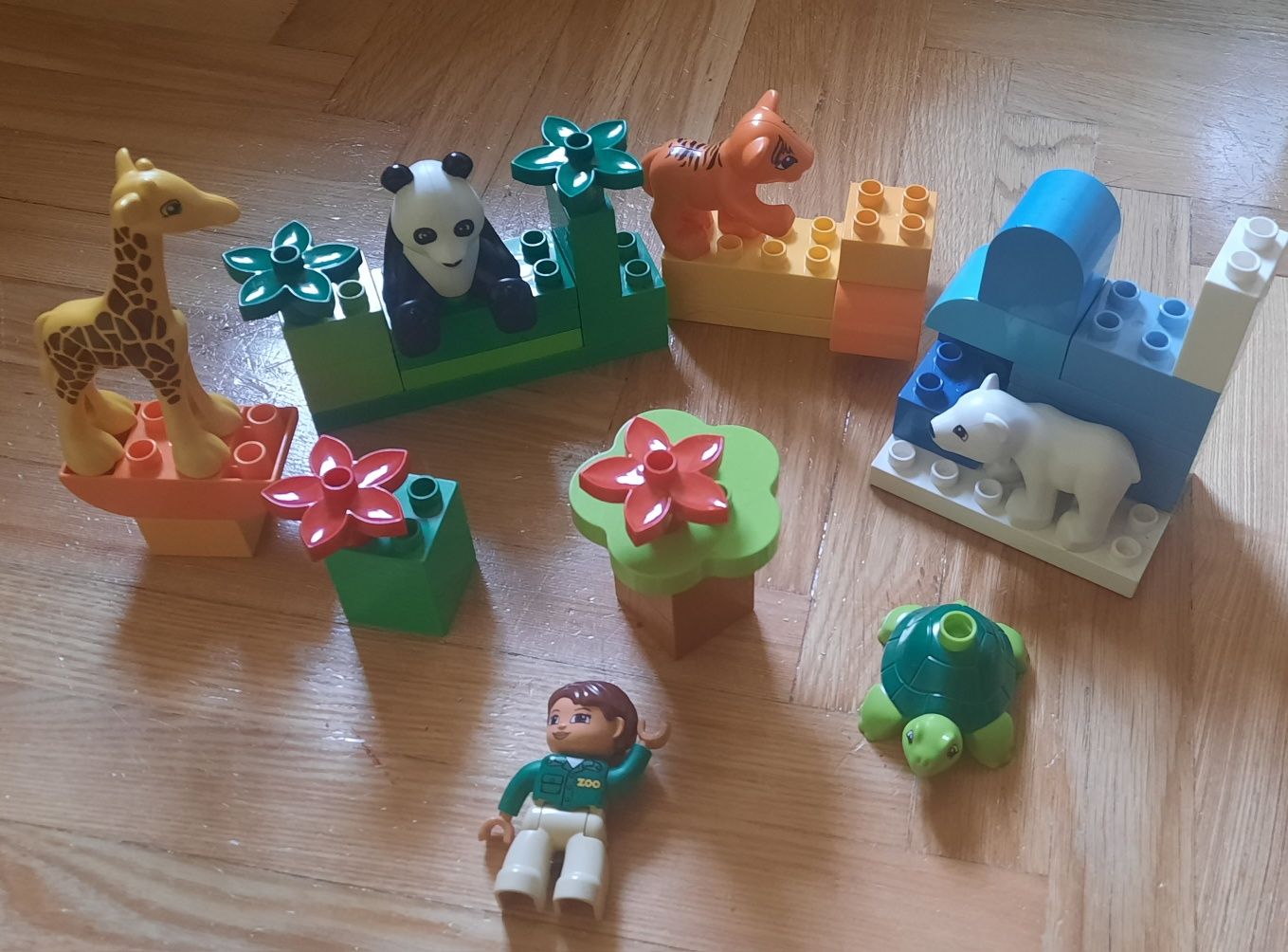 Duplo mini zoo panda +małe zwierzęta