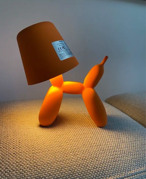 Настільна лампа собака з кульок