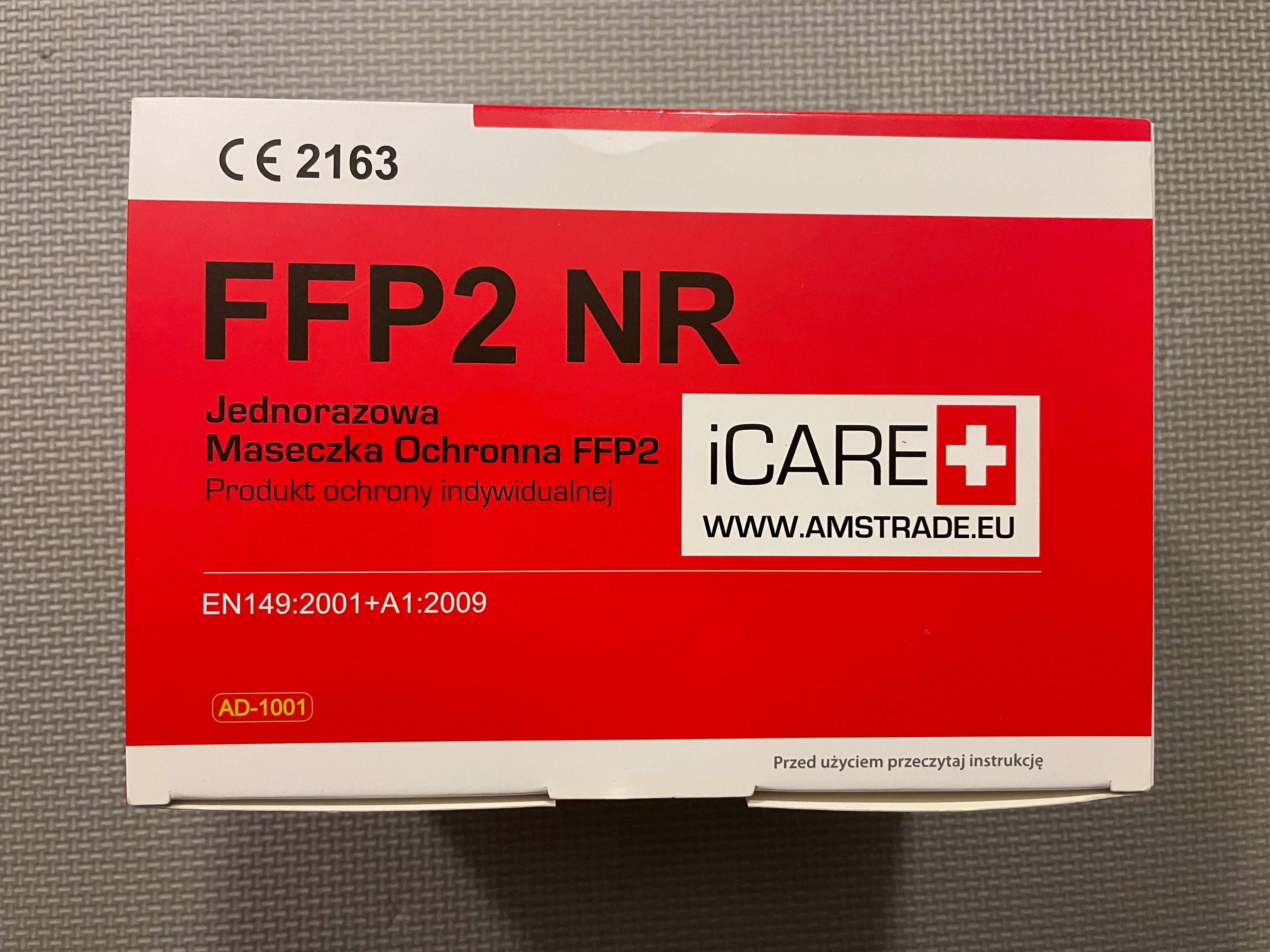 Sprzedam tanio pakiet nowych maseczek jednorazowych ochronnych FFP2